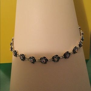 Vintage Rose stone necklaces made USA 70s